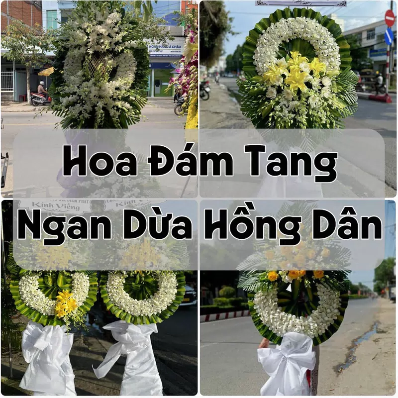Đặt Hoa Đám Tang Ngan Dừa Hồng Dân | Đặt Hoa Nhanh