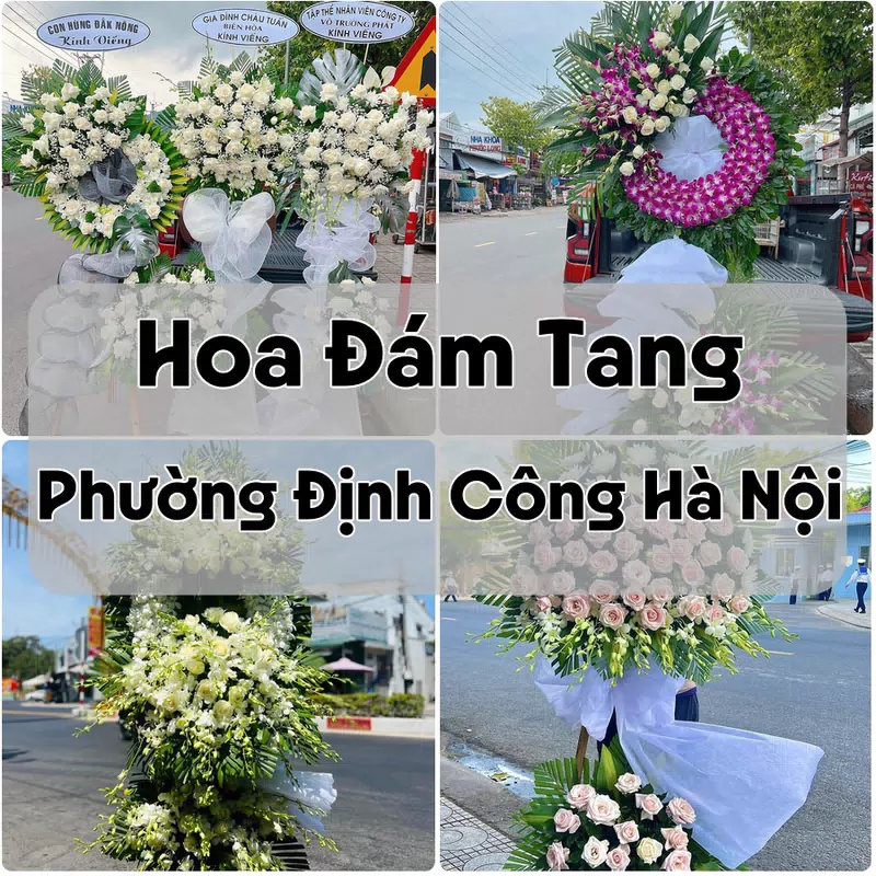 Đặt Hoa Đám Tang Phường Định Công Hà Nội | Giao Tận Nơi