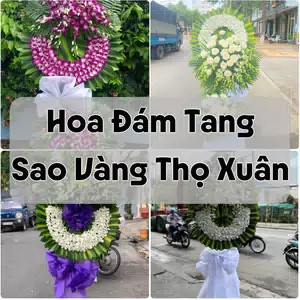 Đặt Hoa Đám Tang Sao Vàng Thọ Xuân | Hoa Chia Buồn