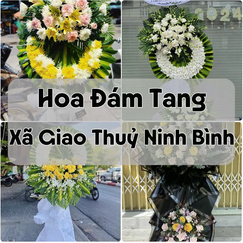 Đặt Hoa Đám Tang Xã Giao Thuỷ Ninh Bình | Hoa Chia Buồn
