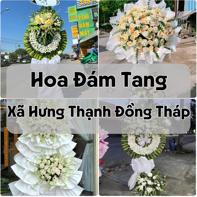 Đặt Hoa Đám Tang Xã Hưng Thạnh Đồng Tháp | Hoa Chia Buồn