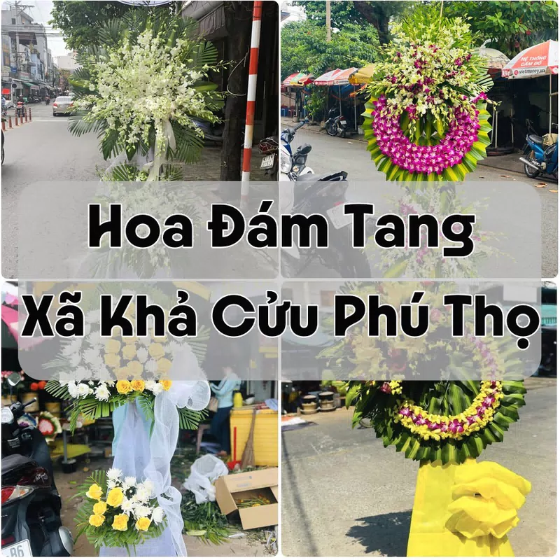 Đặt Hoa Đám Tang Xã Khả Cửu Phú Thọ | Giao Hoa Nhanh