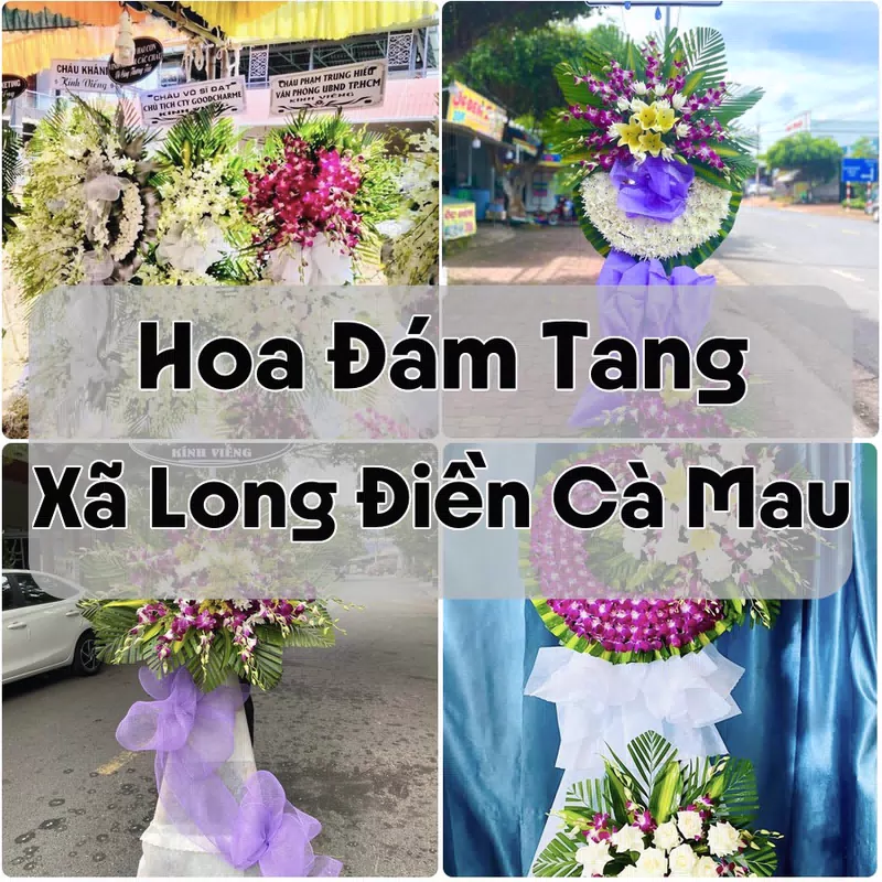 Đặt Hoa Đám Tang Xã Long Điền Cà Mau | Giao Tận Nơi