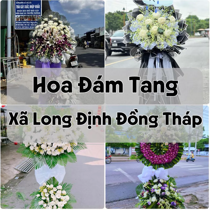 Đặt Hoa Đám Tang Xã Long Định Đồng Tháp | Hoa Chia Buồn