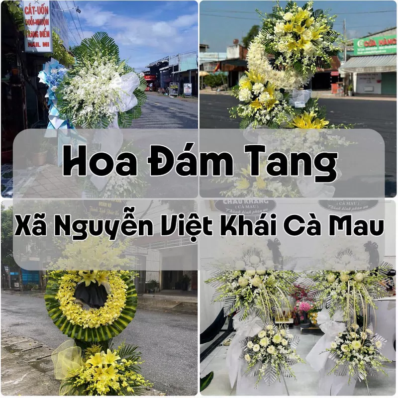 Đặt Hoa Đám Tang Xã Nguyễn Việt Khái Cà Mau | Hoa Tang Lễ