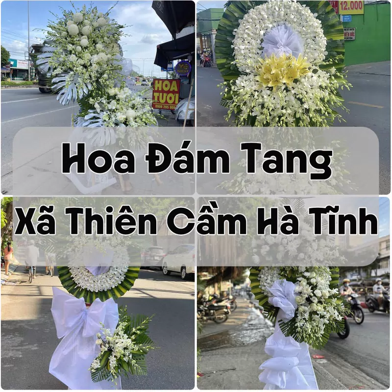 Đặt Hoa Đám Tang Xã Thiên Cầm Hà Tĩnh | Hoa Chia Buồn