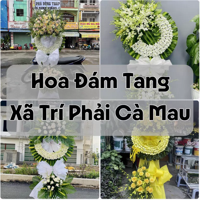 Đặt Hoa Đám Tang Xã Trí Phải Cà Mau | Hoa Chia Buồn